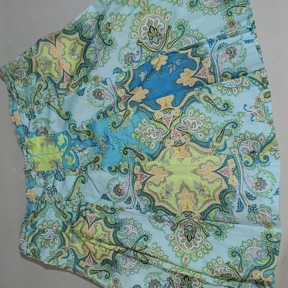 Daisy Fuentes Colorful Paisley Designed Pleated Sz. 6 Skirt - Picture 4 of 6